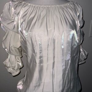 White Iridescent Blouse